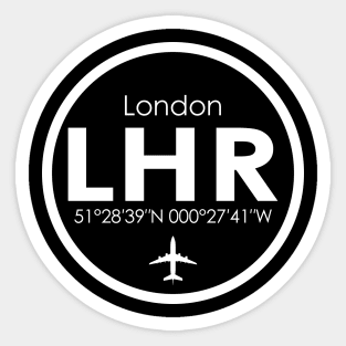 LHR, London Heathrow Airport, England Sticker